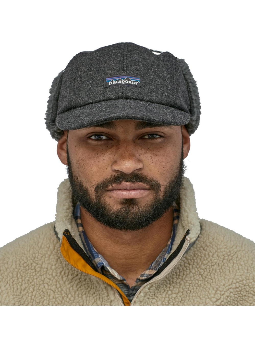 Patagonia recycled wool ear flap hat